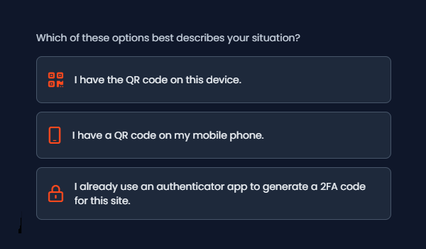 Capture 2FA codes with ease using our wizard, compatible with any device or app